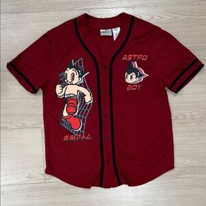 Astro Boy Burgundy Button Up Jersey
